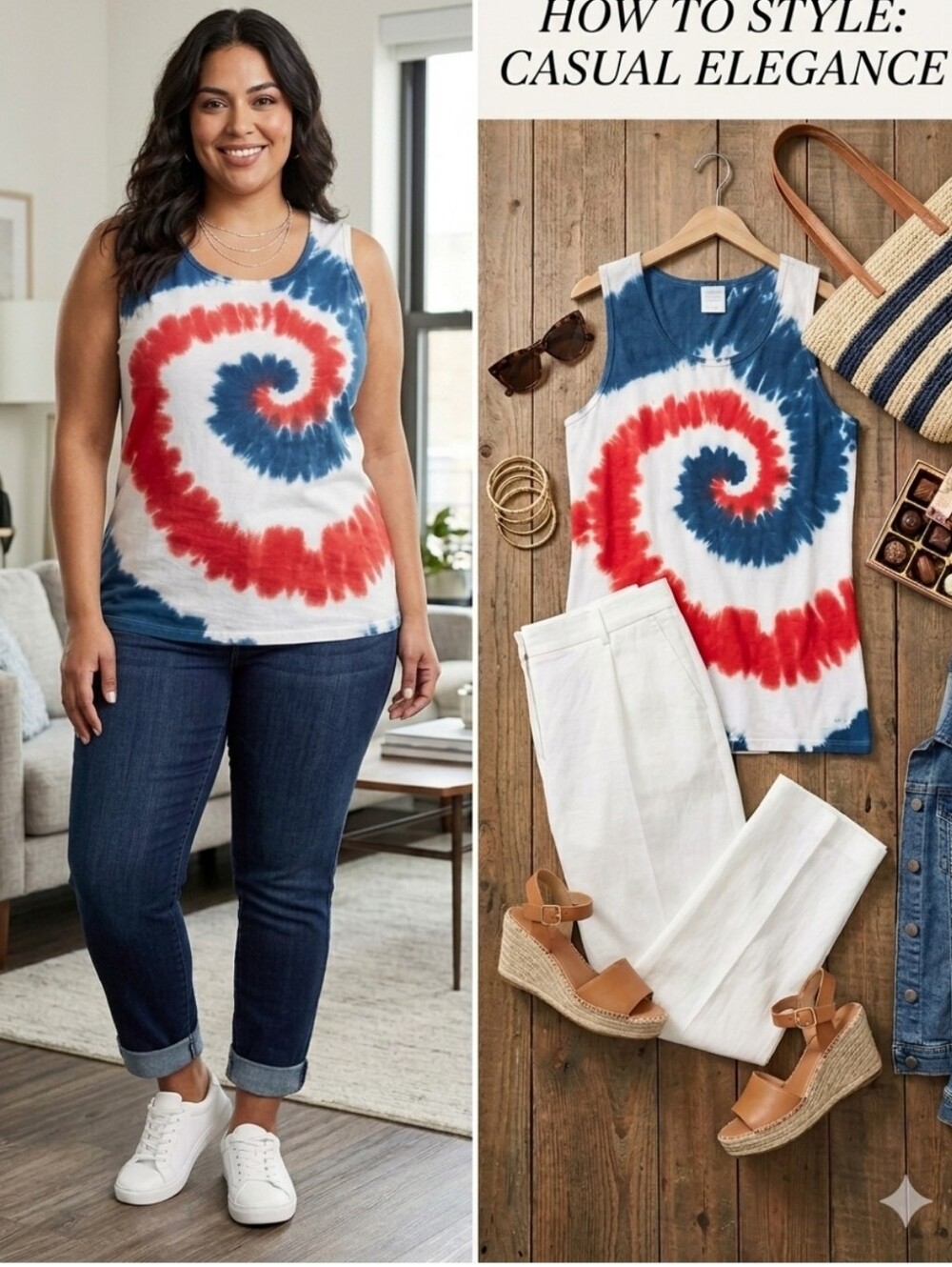 ( Offer$6) Plus Size 2/3X TIE DYE TOP PIT 27